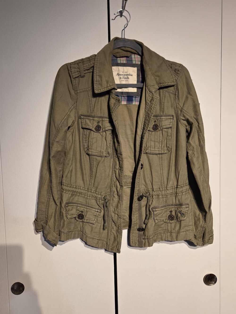 Vintage Abercrombie & Fitch Olive Green Utility Jacket Y2K